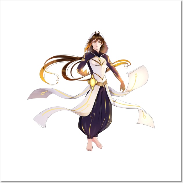 Zhongli Genshin Impact Geo Wall Art by Anime Dreams Store